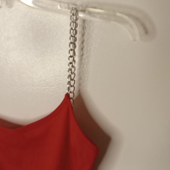 Faded Rose Womens Medium Red Chain Strap Cami Top. Atleisure Summer - Picture 3 of 6